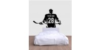 Sticker mural - Dos de joueur de hockey à personnaliser